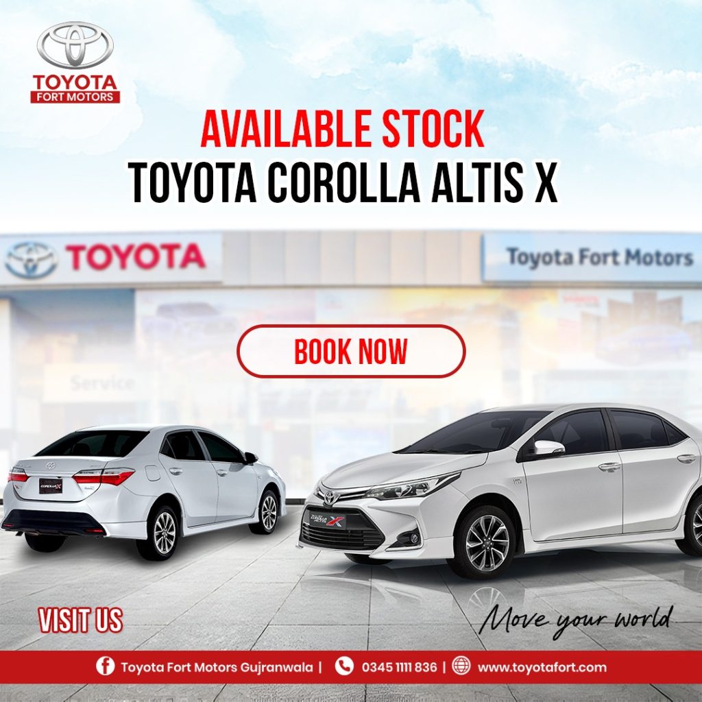 AVAILABLE STOCK TOYOTA CROLLA ALTIS X
